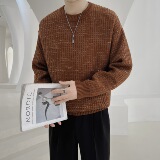 轻熟2025秋冬新款休闲男士纯色圆领毛衣套头针织衫男M9908-P93，男装针织衫/毛衣，电商B307