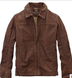 Timberland/添柏岚 男士经典款牛皮翻领皮衣