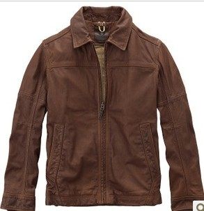 Timberland/添柏岚 男士经典款牛皮翻领皮衣