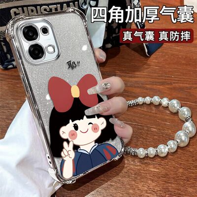 OPPOA6手机壳比耶白雪电镀