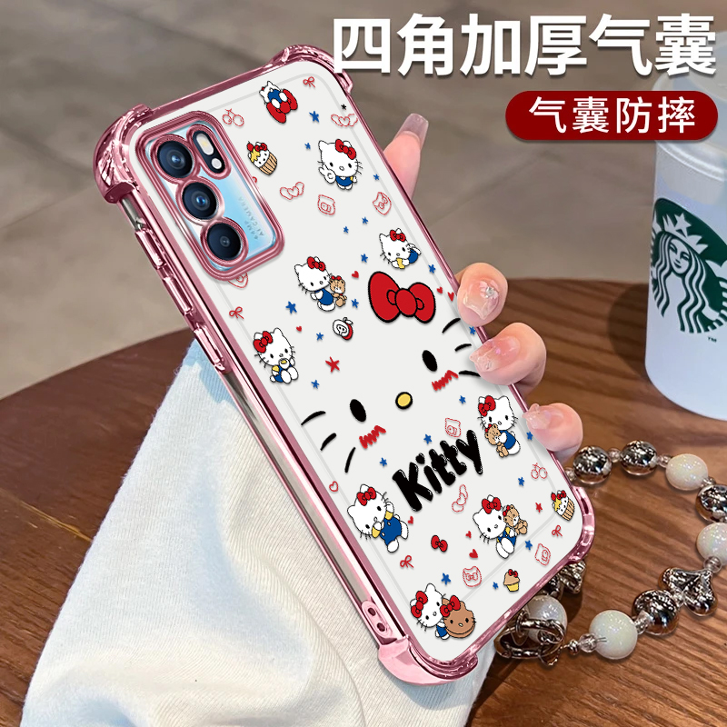 OPPORENO6手机壳可爱kitty猫