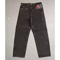 2025 Spring New Men's Thickened Denim Pants Heavy Wash Embroidery Autumn and Winter Stylish Skateboard Jeans
