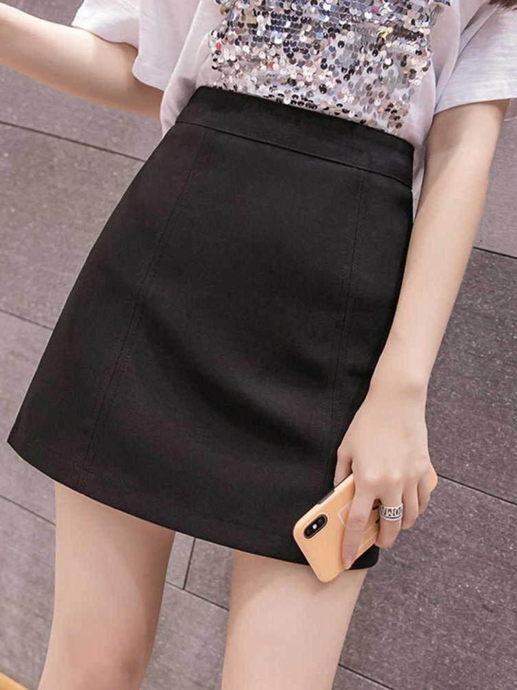 ins Ultra-fire Short skirt 2020 new pattern Solid Korean Edition Paige Self cultivation Show thin Skirt Body Spring and summerin the Women's clothing/Boutique , Skirts  category - from Buy2taobao.com to provide professional Taobao agent buy service