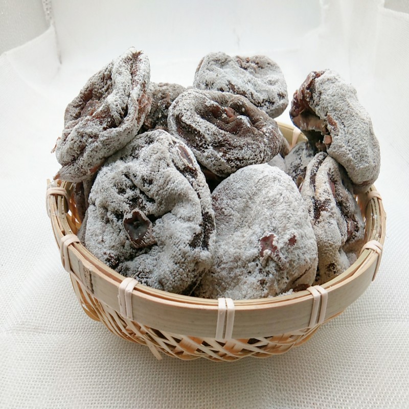 天津蓟州蓟县农家自制特产老式手工无添加糖霜柿子饼柿子干软糯甜