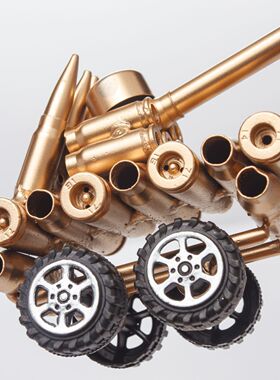 弹壳工艺品收藏摆件坦克模型军工弹壳收藏纪念品玫瑰金高级装饰品