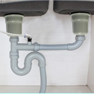 洗菜盆净水器软管接头侧向