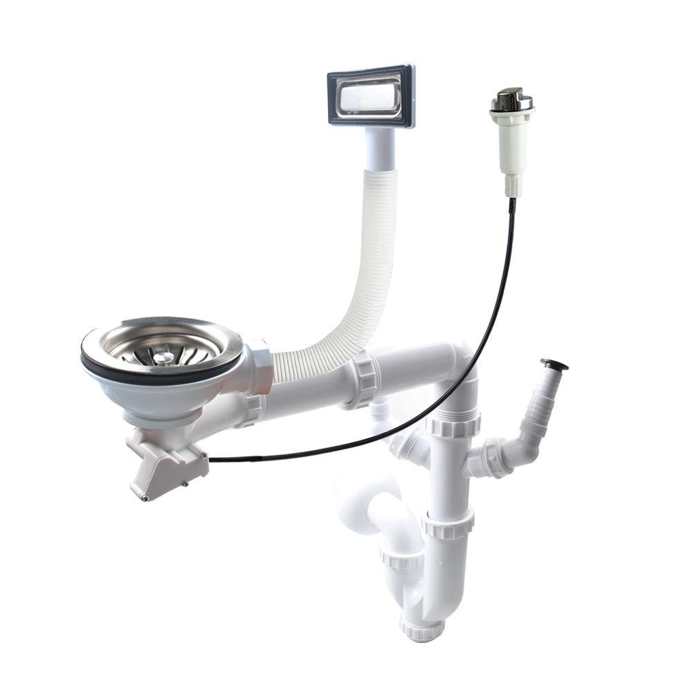 水槽单旋钮台控下水器自动排水