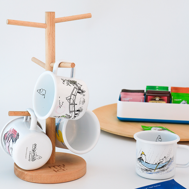 芬兰muurla马克杯架树状木质
