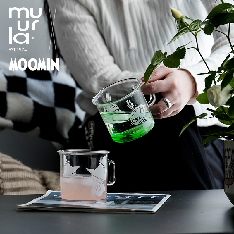芬兰muurla情侣对杯耐热透明玻璃