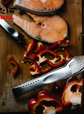 日本进口GLOBAL具良治 不锈钢鱼骨钳 甜品饼干夹沥水多用夹意粉夹