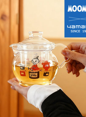 日本山加商店yamaka进口姆明系列陶瓷小碟耐热玻璃杯玻璃茶壶可爱