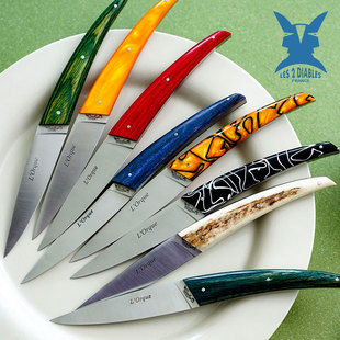 双面伯爵L 法国 DIABLES Orque虎鲸系列不锈钢牛排刀叉餐刀 LES