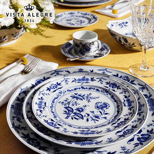 Alegre葡萄牙原产手绘餐具Margao系列陶瓷餐盘咖啡杯碟 Vista