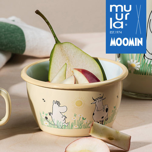 芬兰进口muurla搪瓷碗姆明餐具MOOMIN珐琅大汤碗家用单个饭碗儿童 - 封面