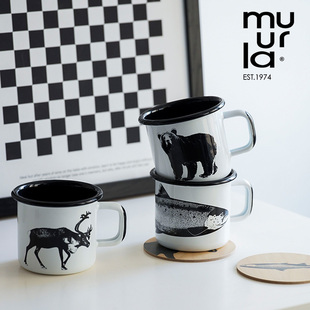 芬兰muurla进口nordic系列家用搪瓷杯马克杯北欧创意杯经典 咖啡杯
