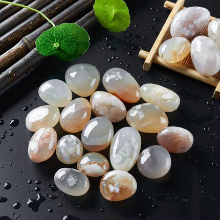 鱼缸石头樱花玛瑙雨花石造景郁金香水培花瓶多肉花盆铺面石独立站