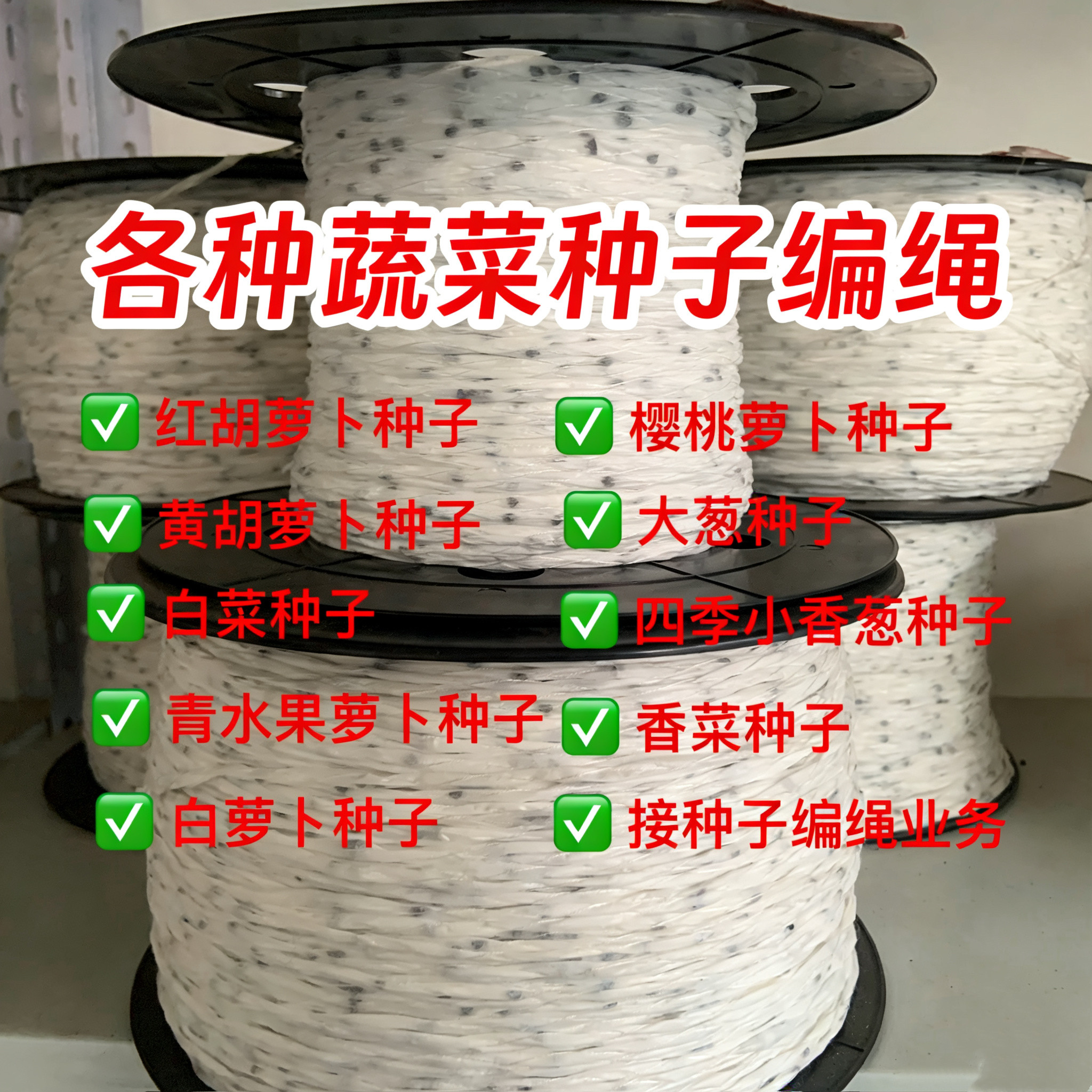 各种蔬菜编织绳种子蔬菜种子胡萝卜水果萝卜种子香菜种子萝卜种子