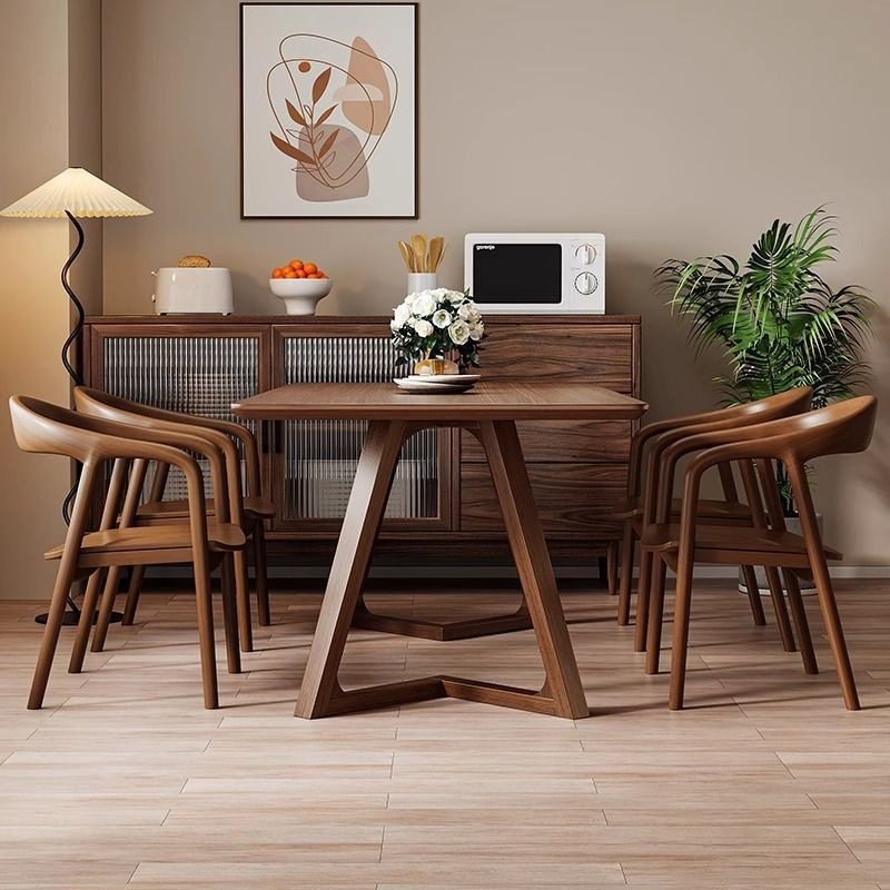 南美胡桃木餐桌家用实木长方形餐桌椅组合简约四人方型吃饭桌客桌,商业/办公家具,餐桌椅系列,淘宝优惠券,粉丝福利购,淘宝优惠卷