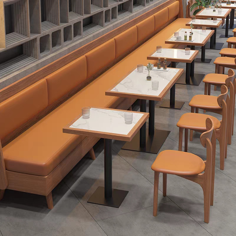 主题餐厅卡座沙发商用日料面馆餐吧实木饭店火锅烧烤餐饮桌椅