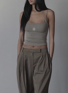 韩国潮牌badblood带胸垫美式辣妹吊带背心女刺绣性感运动外穿上衣