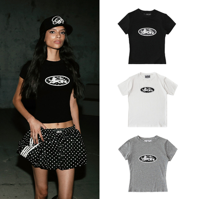 韩国badblood美式复古印花T恤