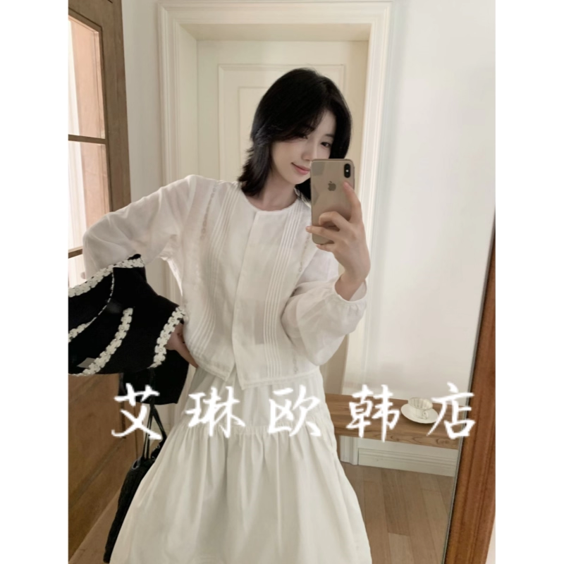 浅之夏QZX10528秋苎麻长袖衬衫女