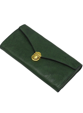 新品头层牛皮长款钱包意大利真皮柔软男女手拿包多功能皮夹潮流