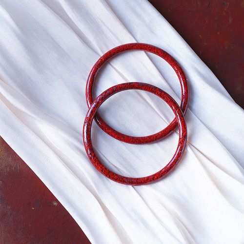 原矿朱砂晶体颗粒砂叮当手镯