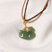 天然和田玉青玉雕刻唐马款 男女玉石马年生肖小马挂坠饰品 吊坠