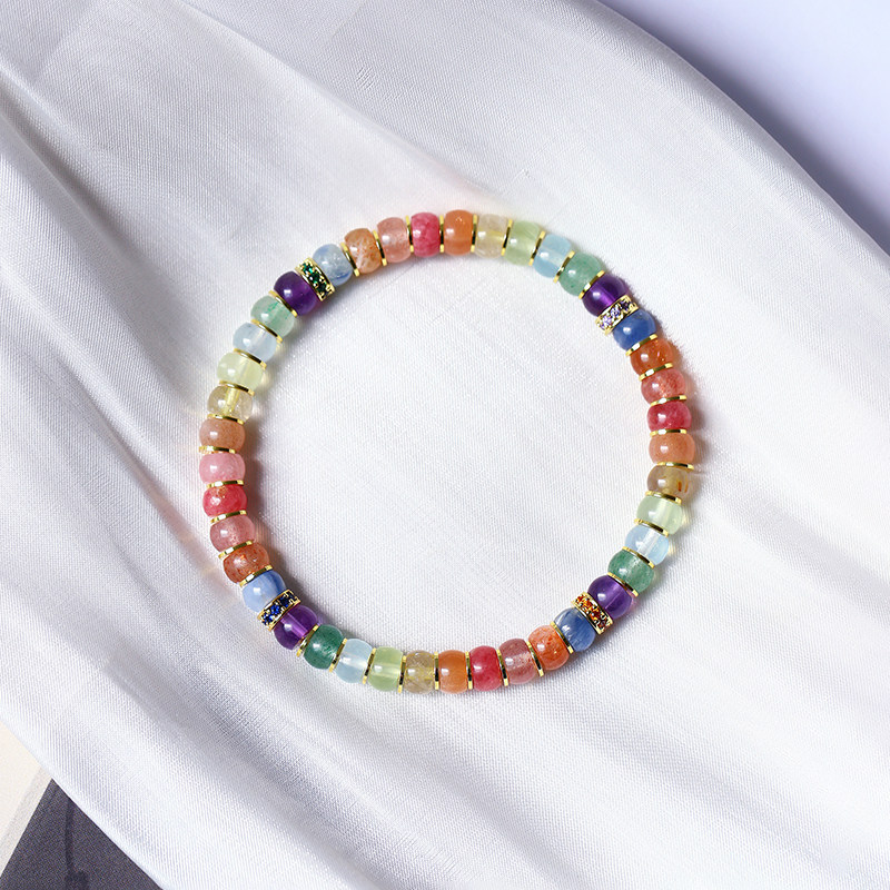 天然水晶多宝盘珠手链配草莓晶蓝晶紫水晶葡萄石彩虹款单圈手串,饰品/流行首饰/时尚饰品新,手饰/手串,淘宝优惠券,粉丝福利购,淘宝优惠卷
