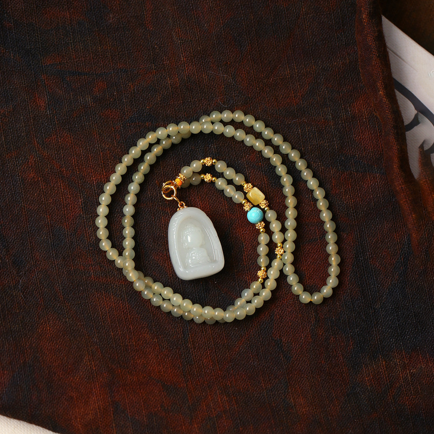 天然和田玉雕刻无相佛吊坠搭配玉石链子原创款吊坠毛衣链女款饰品,珠宝/钻石/翡翠,颈饰,淘宝优惠券,粉丝福利购,淘宝优惠卷