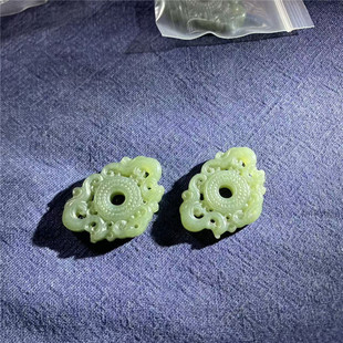 年末捡漏福利货不多 天然和田玉青玉雕刻仿古玉佩款吊坠 男女款