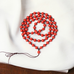 天然原矿朱砂帝王砂圆珠手工编织挂绳吊坠绳男女挂坠饰品项链坠子