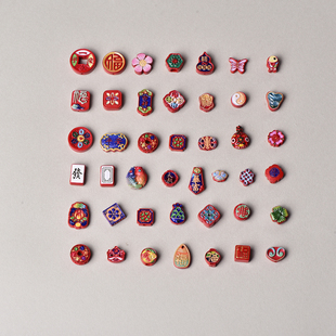 高含量朱砂红砂高含量本命彩绘珐琅朱砂祥云背云转运珠手串配配件