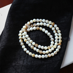 实物比较仙天然贝壳圆珠款三圈手链 女款贝壳饰品礼物