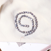 天然淡水灰珍珠随形珠巴洛克半成品 手链项链diy串珠散珠材料 女款