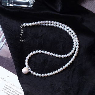 珍珠链饰品 珍珠简约精致款 天然淡水珍珠原创款 项链吊坠锁骨链女款