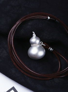 足银古法银立体葫芦款吊坠  女足银时尚挂坠饰品礼物0704