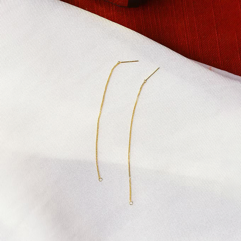 18K金耳线女款K金饰品礼物