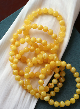 精品 无优化俄料 天然蜜蜡白花蜜手链男女款蜜蜡琥珀饰品礼物