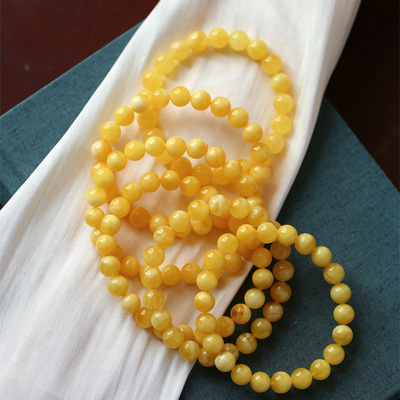 天然蜜蜡白花蜜手链男女款