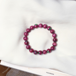 水晶红宝石手串饰品 女款 精品天然水晶宝石红绿宝圆珠单圈款 手链