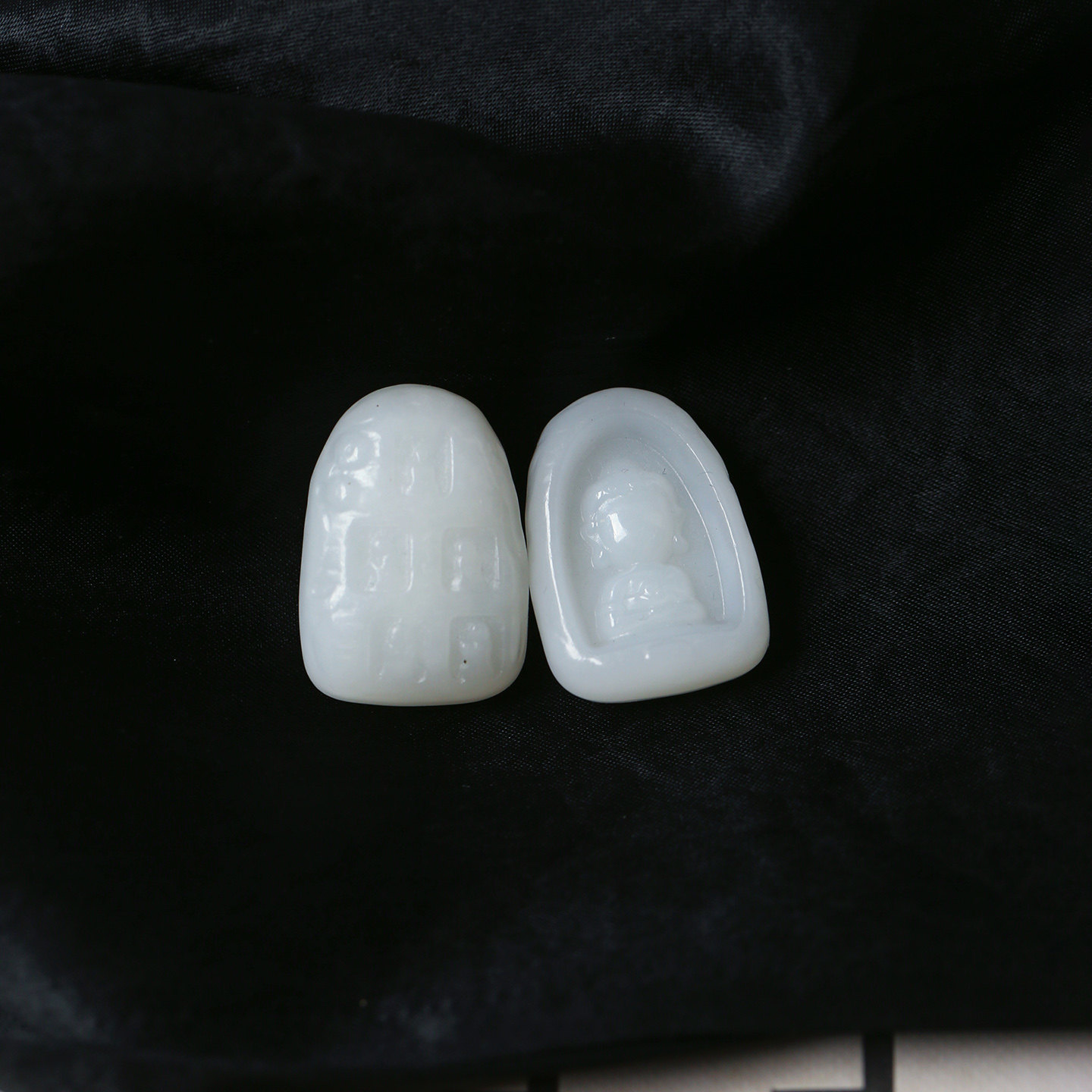 天然和田玉青海料白玉雕刻无相佛款吊坠 男女款玉石佛公挂坠饰品