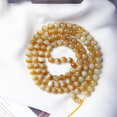 男女款 佛珠链 玉石糖料佛珠饰品 天然和田玉糖料聚宝盆圆珠款 精品