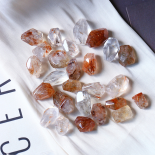 天然水晶黑金超七随形配件diy手工编织手链项链串珠材料项链配饰