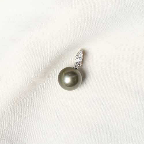天然海水珠珍珠纯银镶嵌款吊坠 女款高端珍珠珠宝挂坠饰品