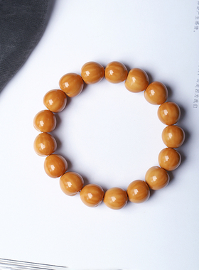 天然文玩猴头亮面爱心款手串 男女款文玩木头手链手串饰品礼物