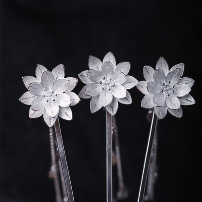 999足银发簪 女款汉服发饰中式古风高级感国风簪子 搭配旗袍