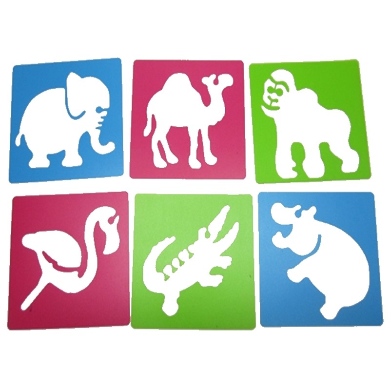 幼教幼儿园美工区材料儿童美术用品手工具教画画印画模板动物水果