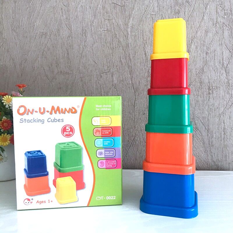宝宝玩具叠叠乐积木叠叠高 儿童益智层层叠套筒套盒方形套杯